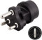 Hama Reiseadapter Südafrika (Adapter für Botswana, Namibia, Lesotho, Swasiland u.v.m.), Reisestecker, Schwarz, Typ M
