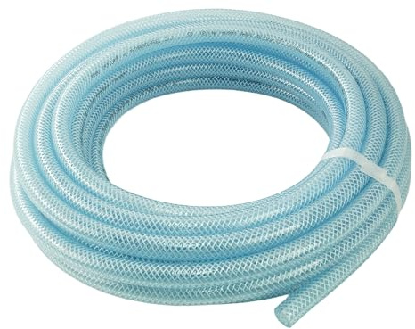 Fittingstore - PVC-Schlauch mit Gewebeeinlage Transparent, Lebensmittelqualität, 10, 25 und 50 Meter Rolle, verschiedene Größen (Innen Ø: 9 mm (3/8), Länge: 10 Meter)