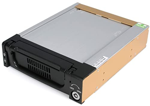 StarTech.com 5.25 in Rugged SATA Hard Drive Mobile Rack Drawer - Aluminum Removable Hard Drive Bay (DRW150SATBK)