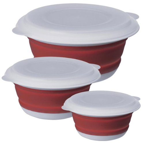 Emsa 507629 Smart Kitchen Set Faltbare Schüsseln mit Deckel