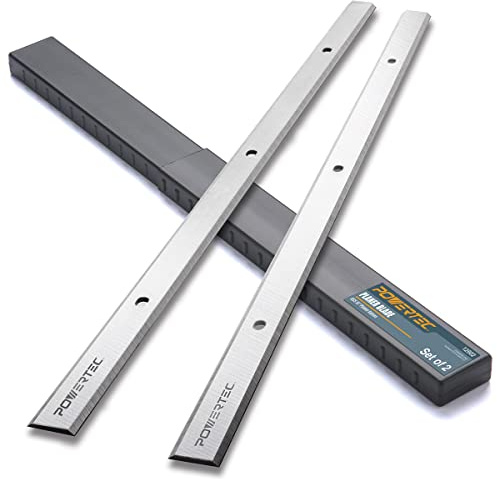 POWERTEC 13 Inch Planer Blades for Delta 22-580, 22-555, Grizzly G0689, Craftsman 21743, POWERTEC PL1300, Steel City 40100 Planer, Replacement for Delta 22-549 Planer Knives, Set of 2 (12802)