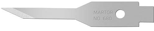 MARTOR 10x Grafikklinge 6,1 mm, Entgrater, Ersatz-Skalpellklingen | 1-fach nutzbar, Doppel-Facette, für GRAFIX 501 & TRIMMEX CUTTOGRAF, Grafik & Handwerk, No. 680.50