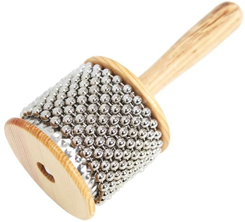 A-Star Cabasa Afuche Shaker aus Holzperlen – 7 cm Durchmesser, klein – Handschlaginstrument