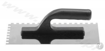 Zahnkelle Glättekelle Zahnspachtel Edelstah 10x10mm NEU