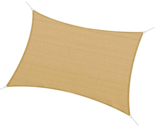 Outsunny - Toldo Vela Rectangular (Varios tamaños y Colores), tamaño 3x4m, Color Arena