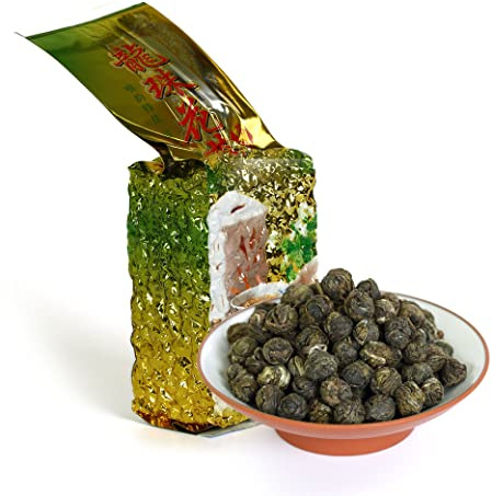 GOARTEA Jasmine Pearls Thé Vert 250g 8.8oz Premium Grade Jasmin Perlas Green Tea