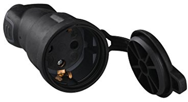 legrand 050198 Prise professionnelle protection contre les projections d'eau, 3680 W, 230 V, noir