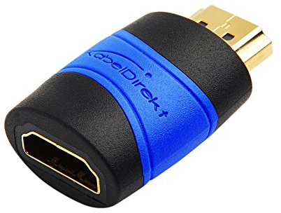 KabelDirekt – Adaptador HDMI | High Speed HDMI con Ethernet, Hembra a Macho, para proteger las entradas del dispositivo, en caso de uso frecuente