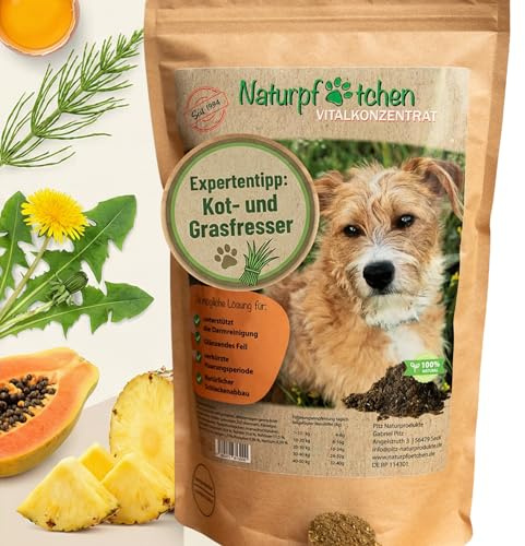 Naturpfötchen bei Analdrüsenproblemen: Vitalkonzentrat für Hunde 500g - Ballaststoffreiches Futtertopping - Fellglanz - Natürliche Darmreinigung – bei Gras- und Kotfressen