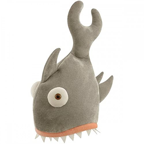 HENBRANDT Adult Shark Bite Hat Novelty Plush Animal Fancy Dress Accessory Shark Party Supplies Halloween Costume Hat for Men Women Fishing Gift One Size