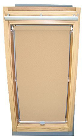 Hochwertiges Abdunkelungsrollo Rollo für Velux DKL/DKU/RHL/RHU-EP GGU,GPU,GHU,GTU PK08 beige-karamell // Verdunkelungsrollo/Verdunkelungs-Rollo/Fensterrollo
