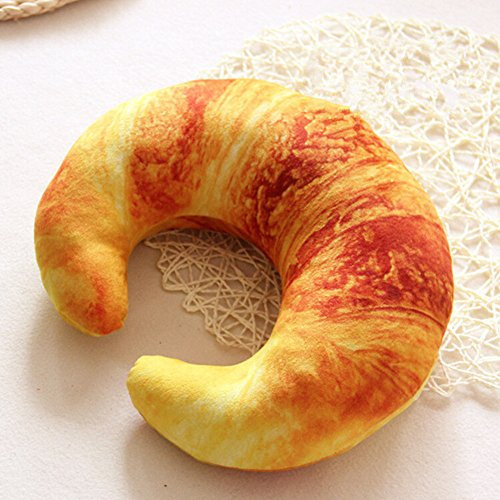 Nackenkissen von Remeehi Creative, U-Form, überwurf, Plüschtier, baumwolle, Croissant, 30 cm