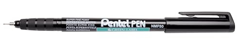 Pentel Permanentmarkör xylol/toluolfri superfin 0,4 mm linjebredd 12 stycken svart