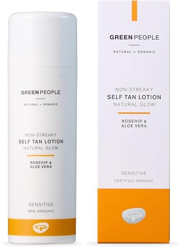 Green People Selbstbräunungs-Lotion - Streifenfrei, natürlicher Glanz - Mit Hagebutte & Aloe Vera - Bio, Vegan & Tierversuchsfrei - 150ml