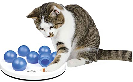 TRIXIE interaktives Katzenspielzeug Cat Activity Solitär, Intelligenzspielzeug für Katzen, Strategie-Spiel zur geistigen Förderung & spielerischem Lernen, ø 20 cm – 4594