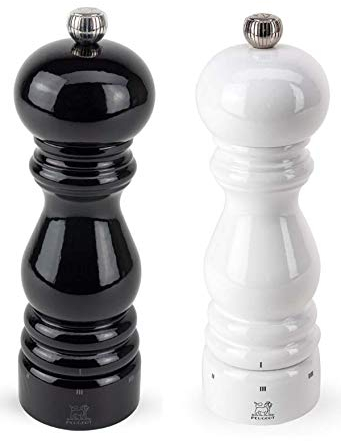 Peugeot Set Paris Pfeffermühle und Salzmühle u-Select schwarz/weiß 18 cm