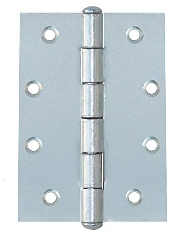 10 Scharniere Schmale Türscharniere Türband 100 x 70 x 2,5 mm Silber Verzinkt
