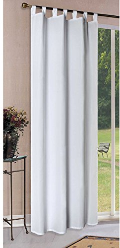 Gardinenbox 1er Set Vorhang Blickdicht Matte unifarbene Gardine mit Schlaufen. Aus edlem Microsatin Micofaser-Gewebe., 175x140, Weiß, 20400