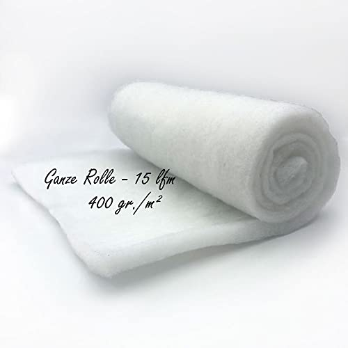 Neumann Handelsvertrieb Polsterwatte Vlieswatte Volumenvlies 1,6m breit | Ganze Rolle (400g/m² - 15 lfm)