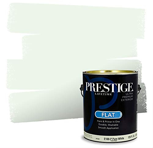 PRESTIGE Exterior Paint and Primer in One, Pale, Flat, 1 Gallon