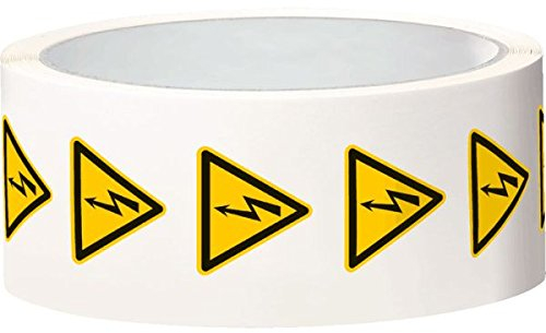LEMAX® Warnschild Warnung vor elektrischer Spannung,ASR/ISO,Folie,SL 12,5mm,500/Rolle