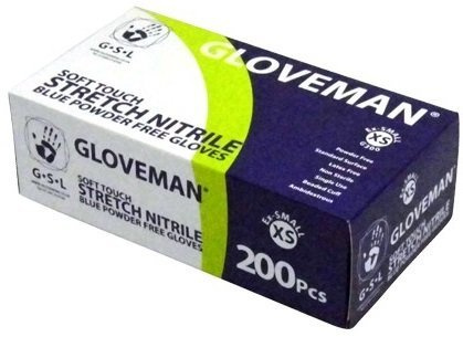 Gloveman Blue Nitrile Gloves (Box of 200) (Extra Large)
