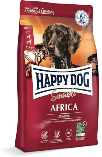 Happy Dog 03545 – Sensible Africa bukett – hundtorrfoder för vuxna hundar – 1 kg innehåll