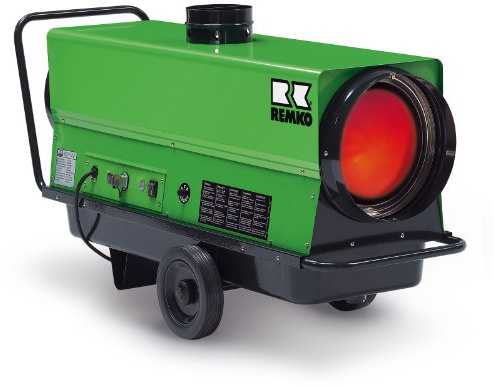 Remko Öl-Heizautomat ATK 25 - mobile Heizkanone mit Abgasanschluss und Ölbrenner