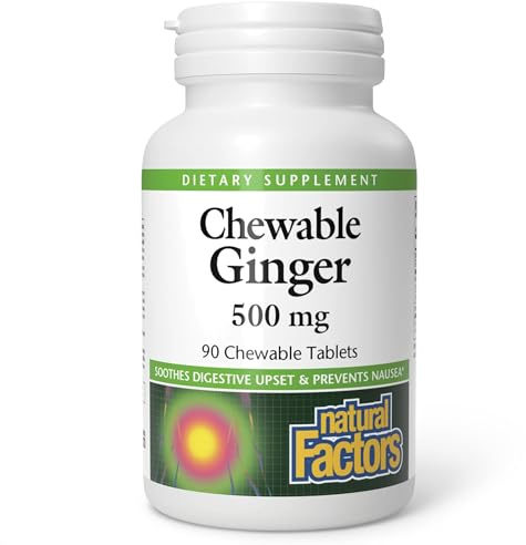 Natural Factors Chewable Ginger 500Mg, 90 CT