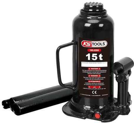 KS Tools 160.0356 Martinetti Idraulici a Bottiglia, 15 T