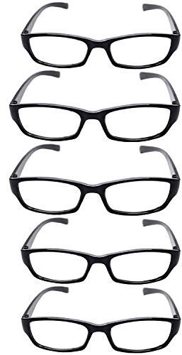 flevado 5 er Pack Lesebrillen Damen oder Herren Stärken der Lesehilfen +1.0/+1.5/+2.0/+2.5/+3/+3.5/+4 sind wählbar (H +1.5)