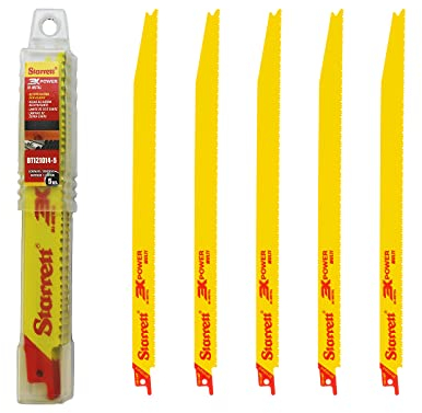 Starrett Multi Purpose Reciprocating Saw Blades 300mm (12-inch) - Pack of 5