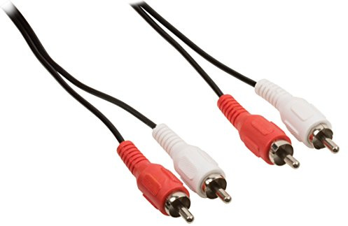 Valueline 10 m, 2 x RCA maschio a 2 RCA maschio per cavo Audio RCA Stereo, colore: nero