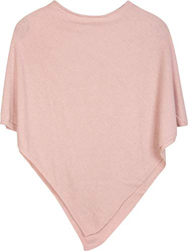 styleBREAKER Damen Poncho Asymmetrisch Feinstrick Rundhals | Länge 74cm. seitlich 50cm. ärmellos. Einheitsgröße. elastisch. weiche Haptik. wärmendes Material. einfarbig.