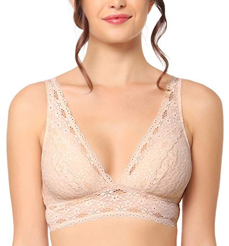Wacoal Women's Halo Lace Wire Free Convertible Bra, Opaque, Sand, 34