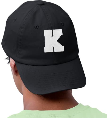 morefaz Unisex pojkar flickor mössa baseballkeps hatt barn keps alfabet A-Z TM, K, En Storlek