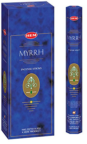 HEM Myrrh Incense Sticks - Pack of 6 - 120 count - 301g