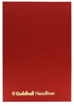 Guildhall, Headliner 76083. libro contabile, 38 serie, 12 colonne di cassa, 80 fogli, 298 x 203 mm