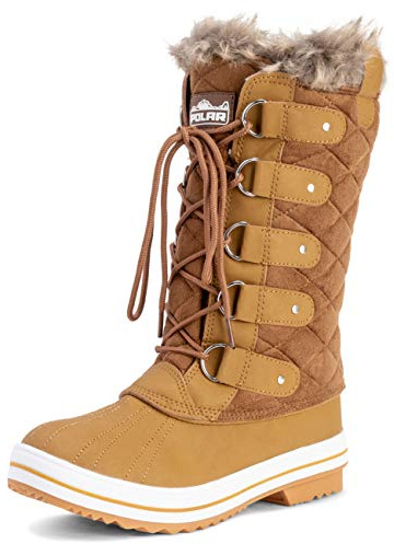 Polar Donna Trapuntato Pioggia Foderato Di Pelliccia Scarpe Anatra Stivali - TAS38 AYC0006
