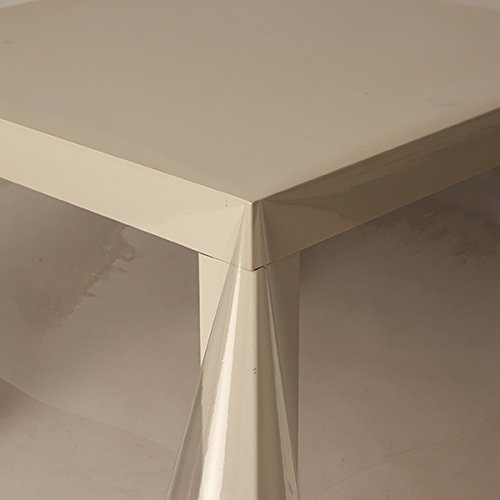 Kitchenwise PVC Tablecloth Crystal Clear 2.5 Metres (250cm x 140cm, 0.2mm), 200 Micron, Wipe Clean, Vinyl/Plastic Table Cloth