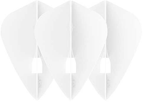 Lstyle Dart Flights: L4 PRO Kite - for Soft Tip and Steel Tip Darts - White
