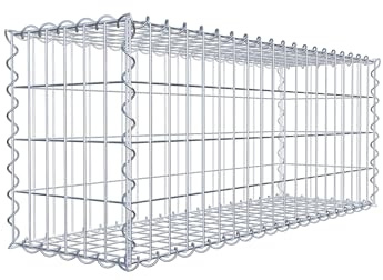 GABIONA - Gabione 100 x 40 x 30 cm - Gabionenkorb für Steine ab 45 mm Körnung - Maschenweite 5 x 10 cm - Korrosionsbeständig