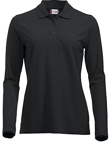 Clique Clothing, maglia a maniche lunghe classica in cotone, da donna, vestibilità moderna, da XS a XXL Black Medium