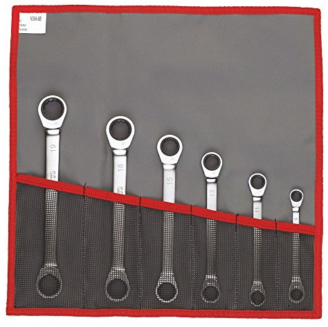 FACOM Knarrenringschlüssel 12 Kant 6 Teilig in Tasche V. 8-19 mm, 1 Stück, 64.JE6T