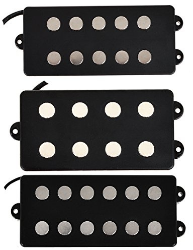 Kmise verschiedenen schwarz 4 5 6-Saiten Bass Gitarre Tonabnehmer Humbucker für Musik Man Bass Coil Tap Set von 3