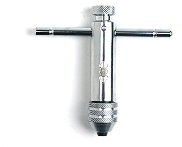 GSR Werkzeughalter mit Knarre/Ratsche für Gewindebohrer M5-M12 oder Handreibahlen Nr.2, 110mm, Umschaltbar, Rechts- und Linksgang, Für Werkzeuge mit Vierkantaufnahme