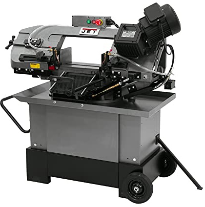 JET 7 x 10-1/2 Geared Head Mitering Metal Cutting Horizontal/Vertical Band Saw, 1 HP, 115/230V 1Ph (HVBS-710G)