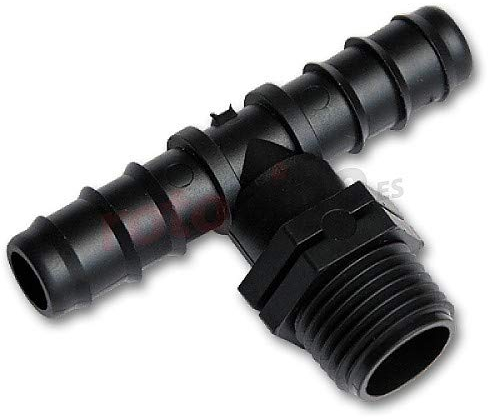 25 Stk. Steckverbinder T-Verteiler T-Verbinder T-Stück Perlschlauch Tropfschlauch 16mm 1/2