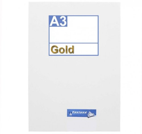 Klebefolie 40 x DIN A3 gold - Druckerfolie, klebend, zum bedrucken, Wetterfest, Wasserfest für Laserdrucker, Outdoor