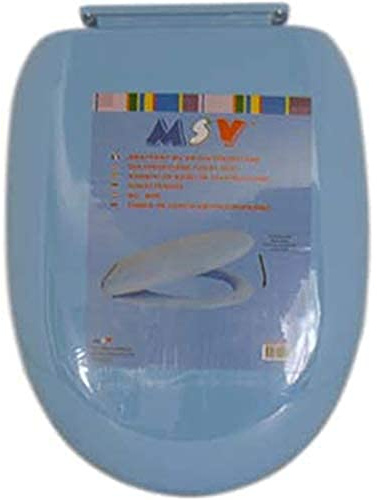 MSV 140051 WC-Sitz mit Soft Close in Plastik, Blau, 30 x 20 x 15 cm